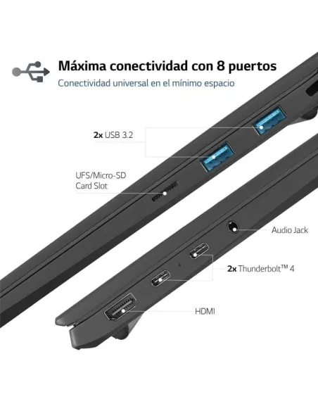 LG PORTATIL (14Z90R-G.AD75B) GRAM, 14", I7, 32GB RAM, 512GB SSD, WIFI 6, WIN 11 HOME