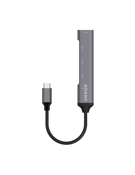 HUB USB 3.1 USB-C USB-CM-4XTIPO AH GRIS 10CM AISENS A109-0541