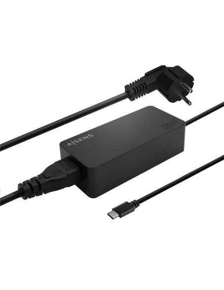 CARGADOR 65W PD3.0 1XUSB-C 1.8M NEGRO AISENS ASCH-1PD65D-BK