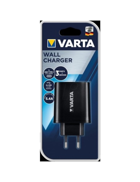 CARGADOR USB VARTA PARED 2USB1XUSB TYPE C