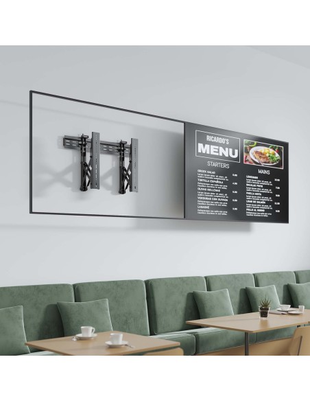 SOPORTE VIDEOWALL NIVEL FUNCION POP-OUT TV 45KG 37-70 NEGRO AISENS VW70TPO-199