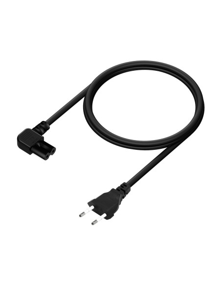 CABLE ALIMENTACION ACODADO FORMA 8 CEE7-16M-C7H NEGRO 3.0M AISENS A132-0599