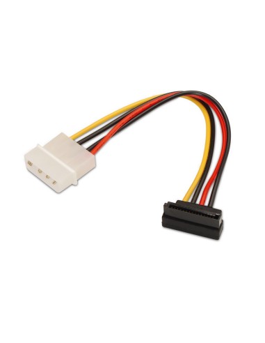 CABLE SATA ALIMENTACION ACODADO MOLEX 4PIN M-SATAH 16CM AISENS A131-0160