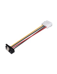 CABLE SATA ALIM ACODADO ANCLAJES MOLEX 4PIN M-SATAH 16CM AISENS A131-0163