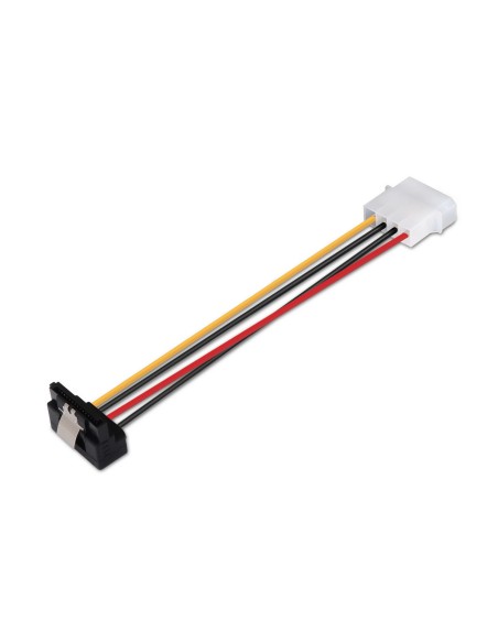 CABLE SATA ALIM ACODADO ANCLAJES MOLEX 4PIN M-SATAH 16CM AISENS A131-0163