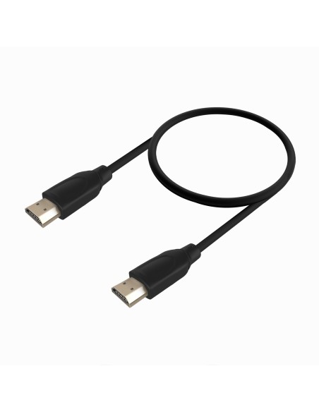 CABLE HDMI V2.0 PREMIUM ALTA VELOCIDAD 4K60HZ AM-AM NEGRO 0.5M AISENS A120-0721