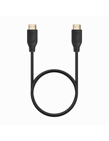 CABLE HDMI V2.0 PREMIUM ALTA VELOCIDAD 4K60HZ AM-AM NEGRO 0.5M AISENS A120-0721