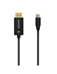 CABLE CONVERSOR USB-C-M A DP-M 8K60HZ ALUMINIO NEGRO 0.8M AISENS A109-0686