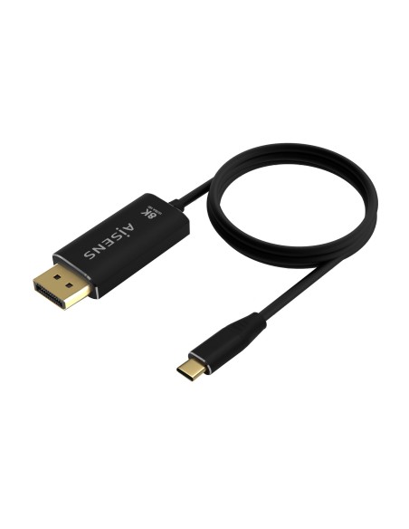 CABLE CONVERSOR USB-C-M A DP-M 8K60HZ ALUMINIO NEGRO 0.8M AISENS A109-0686