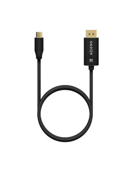 CABLE CONVERSOR USB-C-M A DP-M 8K60HZ ALUMINIO NEGRO 0.8M AISENS A109-0686