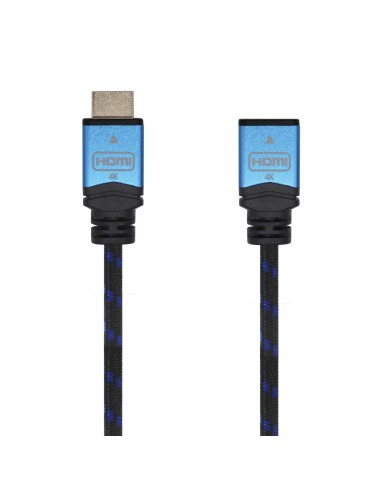 CABLE HDMI V2.0 PROLONGADOR 4K60HZ 18GBPS AM-AH NEGRO AZUL 3.0M AISENS A120-0454