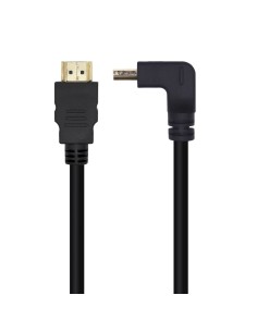 CABLE HDMI V2.0 ACODADO 4K 60HZ 18GBPS AM-AM NEGRO 2.0M AISENS A120-0457