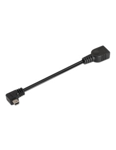 CABLE USB 2.0 OTG ACODADO TIPO MINI BM-AH NEGRO 15CM AISENS A101-0034
