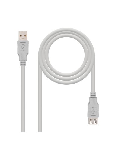 CABLE USB 2.0 TIPO AM-AH BEIGE 3.0 M NANOCABLE 10.01.0204