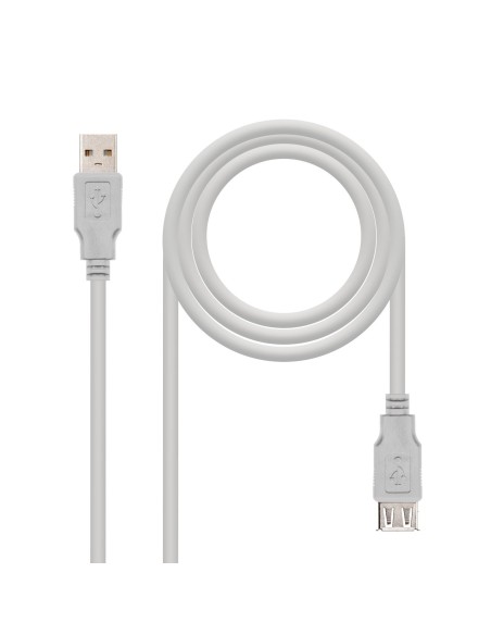 CABLE USB 2.0 TIPO AM-AH BEIGE 3.0 M NANOCABLE 10.01.0204