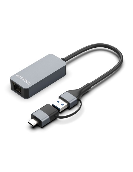 CONVERSOR USB3.2 GEN1 USB-AUSB-C A ETHERNET 2.5G GRIS 15CM AISENS A109-0710