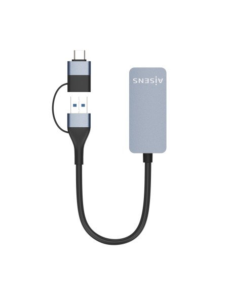 CONVERSOR USB3.2 GEN1 USB-AUSB-C A ETHERNET 2.5G GRIS 15CM AISENS A109-0710