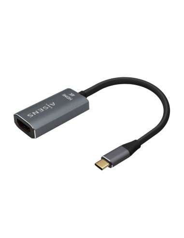 CONVERSOR USB-C A HDMI 4K60HZ USB-CM-HDMIH ALUMINIO GRIS 15CM AISENS A109-0683