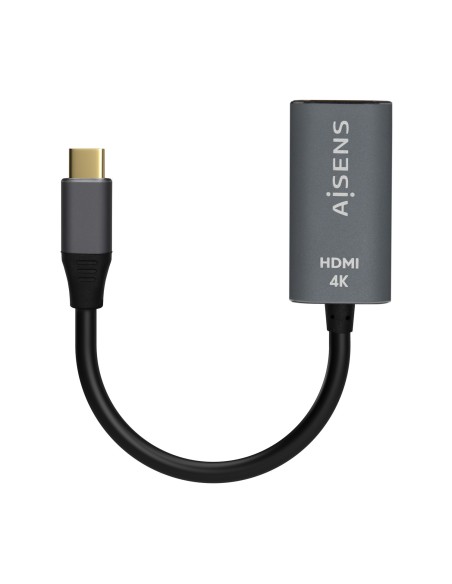 CONVERSOR USB-C A HDMI 4K60HZ USB-CM-HDMIH ALUMINIO GRIS 15CM AISENS A109-0683