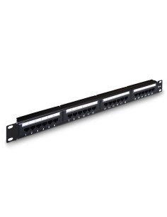 PANEL DE PARCHEO 24 PUERTOS RJ45 CAT.5E UTP 19 1U DUAL IDC AISENS A141-0307