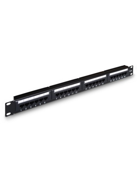 PANEL DE PARCHEO 24 PUERTOS RJ45 CAT.5E UTP 19 1U DUAL IDC AISENS A141-0307