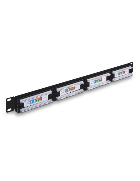 PANEL DE PARCHEO 24 PUERTOS RJ45 CAT.5E UTP 19 1U DUAL IDC AISENS A141-0307