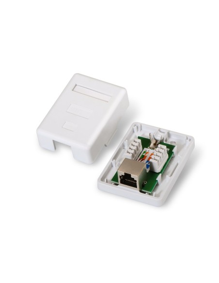 ROSETA DE SUPERFICIE RJ45 CAT.6 FTP 1 TOMA BLANCO AISENS A139-0303