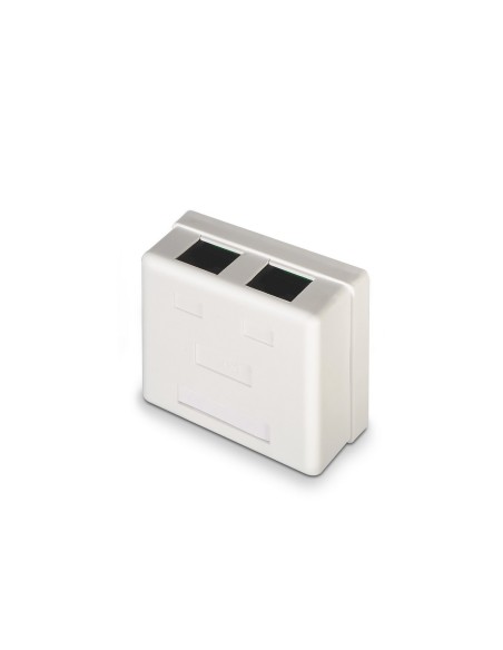 ROSETA DE SUPERFICIE RJ45 CAT.6 UTP 2 TOMAS BLANCO AISENS A139-0302