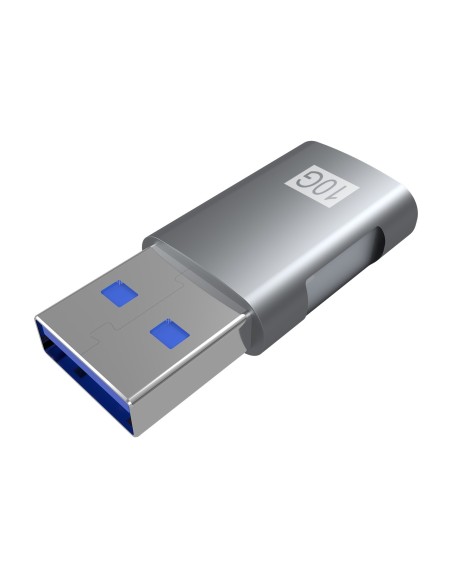 ADAPTADOR MINI USB 3.2 GEN2 10G 3A TIPO USB-CH-AM GRIS AISENS A108-0655