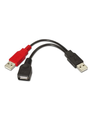CABLE USB 2.0ALIMENTACION TIPO AMA ALIM.M-AH NEGRO 15CM AISENS A101-0030