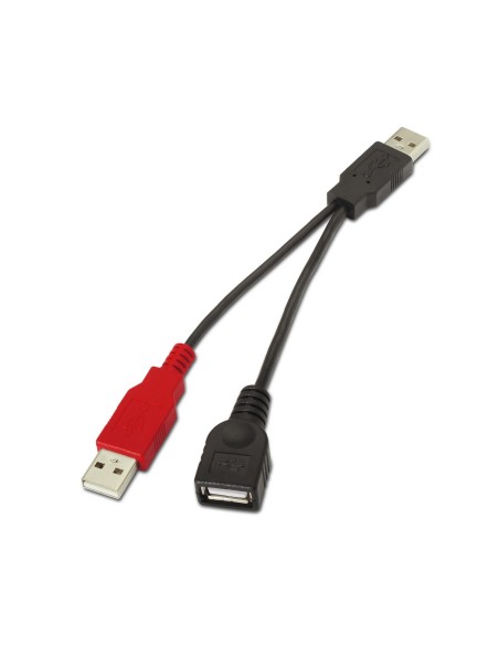 CABLE USB 2.0ALIMENTACION TIPO AMA ALIM.M-AH NEGRO 15CM AISENS A101-0030