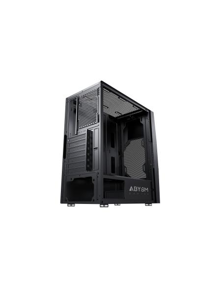 CAJA ATX ABYSM GAMING DANUBE HYRON CRISTAL TEMPLADO NEGRA FANHUB ARGB AB812105