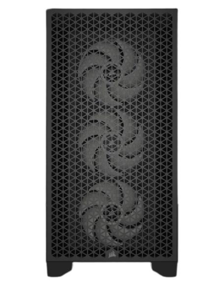 CAJA  ATX SEMITORRE CORSAIR 3000D ARGB AIRFLOW CRISTAL TEMPLADO NEGRA