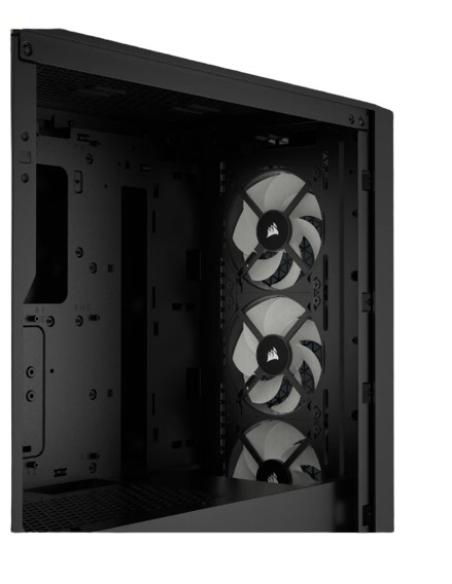 CAJA  ATX SEMITORRE CORSAIR 3000D ARGB AIRFLOW CRISTAL TEMPLADO NEGRA