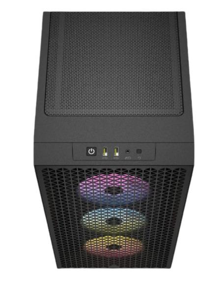CAJA  ATX SEMITORRE CORSAIR 3000D ARGB AIRFLOW CRISTAL TEMPLADO NEGRA