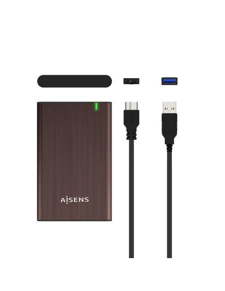 CAJA EXTERNA 2.5 ASE-2525BWN 9.5MM SATA A USB3.1 GEN1 MARRON AISENS ASE-2525BWN
