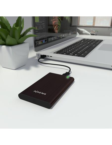 CAJA EXTERNA 2.5 ASE-2525BWN 9.5MM SATA A USB3.1 GEN1 MARRON AISENS ASE-2525BWN