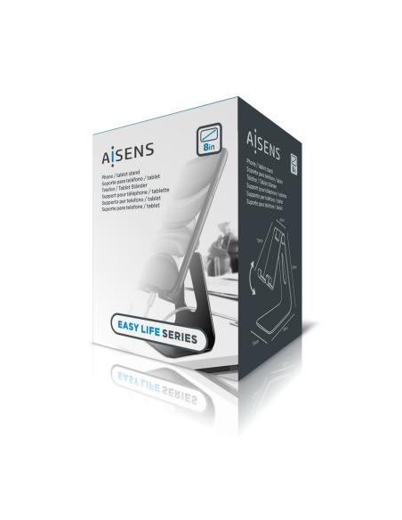 SOPORTE TABLET SMARTPHONE SOBREMESA M AJUSTABLE (1 PIVOTE)AISENS PLATA MS1PM-081