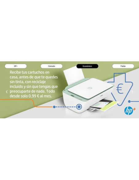 IMPRESORA HP  DESKJET MULTIFUNCION 2722E WIFIFAX MOVIL VERDEBLANCO 26K69B