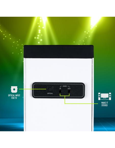 ALTAVOCES NGS BLUETOOTH TOWER SKYCHARM WHITE 50W FM USB AUX 360 GRADOS