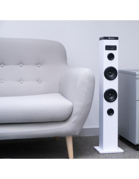 ALTAVOCES NGS BLUETOOTH TOWER SKYCHARM WHITE 50W FM USB AUX 360 GRADOS