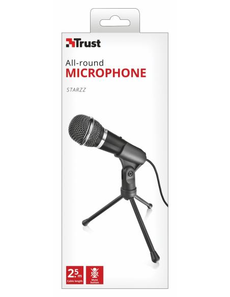 MICROFONO SOBREMESA TRUST STARZZ TRIPODE PCPORTATIL JACK3.5 21671 UC