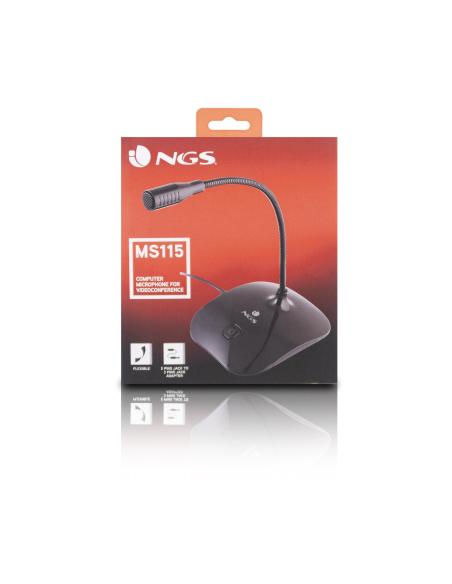 MICROFONO SOBREMESA NGS MS115 BOTON MUTE JACK 3.5MM