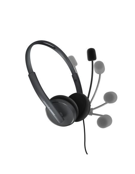AURICULAR ENERGY HEADSET OFFICE 2 ANTHRACITE PCMAC RETRACTABLE MIC 452132