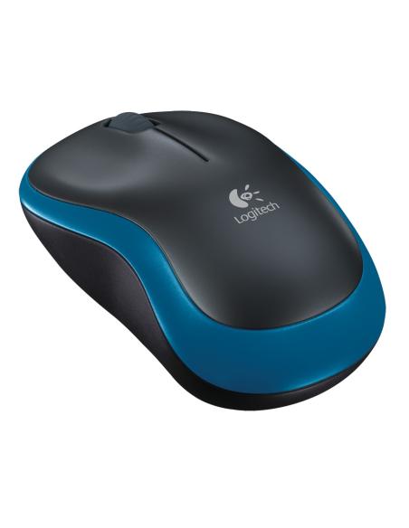 RATON LOGITECH INALAMBRICO M185 NEGRO-AZUL USBINAL 910-002236