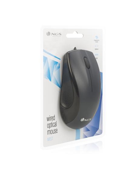 RATON  NGS USB  OPTICAL WIRED MOUSE BLACK MIST