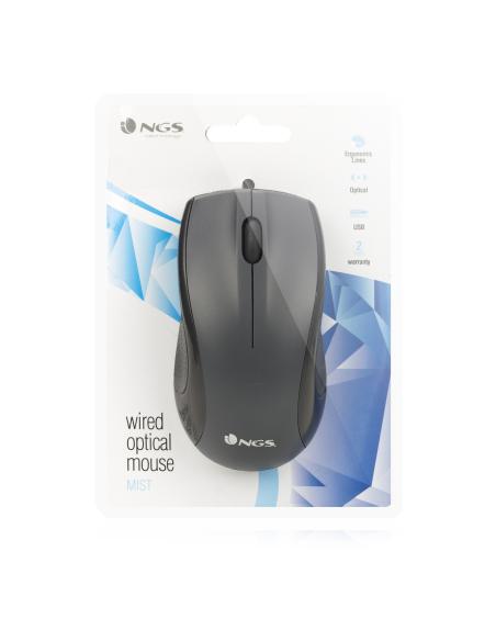 RATON  NGS USB  OPTICAL WIRED MOUSE BLACK MIST