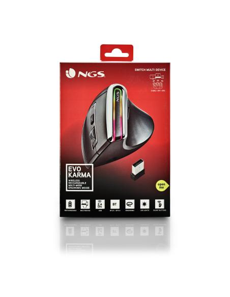 RATON NGS INALAMBRICO EVOKARMA VERTICAL RECARGABLE RGB BT