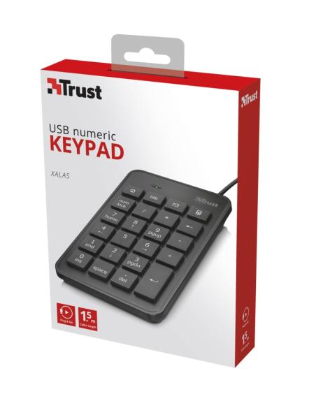 TECLADO TRUST NUMERICO XALAS ULTRADELGADO PARA PORTATILES USB  22221