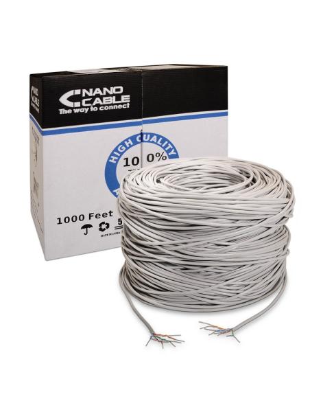 CABLE RED RJ45 CAT.5E UTP RIGIDO AWG24 305 M NANOCABLE 10.20.0304